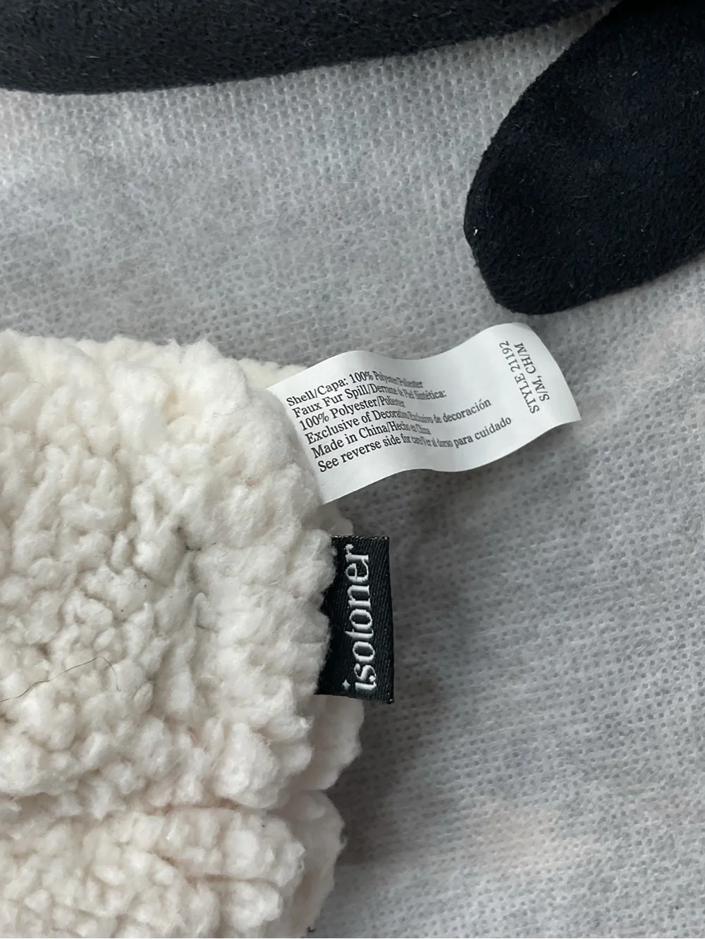 isotoner Black Women's Sherpa Lined Microsuede Glove - Picture 5 of 5